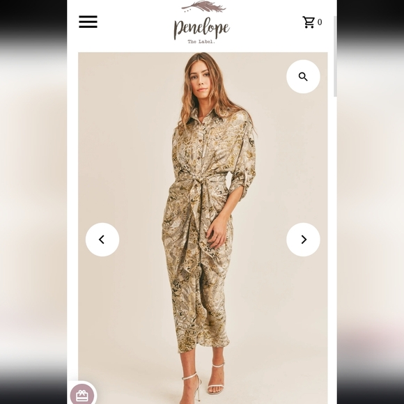 Mable Snake Print Midi Dress - Picture 7 of 8